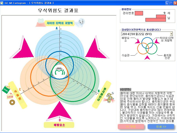 우식위험도 결과표 ( 예시 )